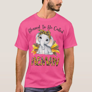 Camiseta Bendecido Por Ser Llamado Memaw Sunflower Elephant