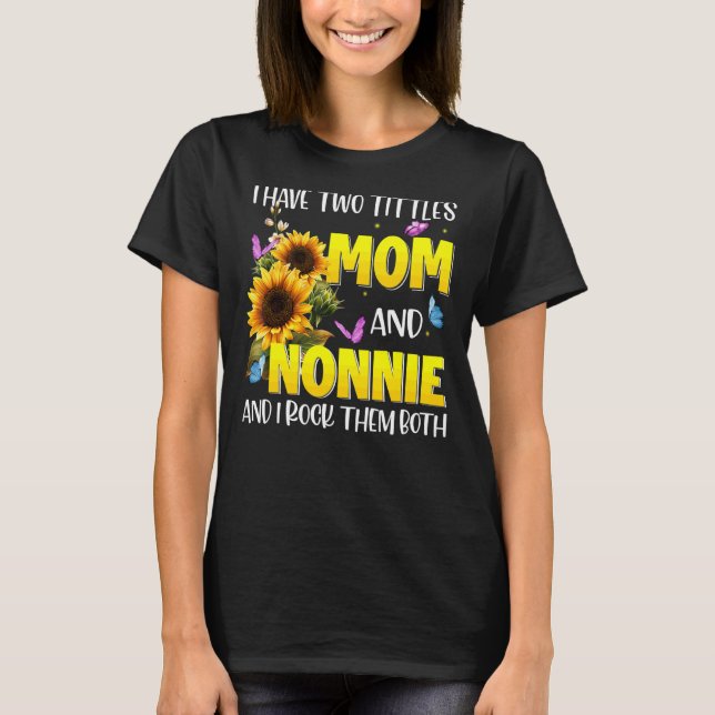 Camiseta Bendecido Por Ser Llamado Nonnie Sunflower Nonnie (Anverso)