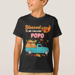 Camiseta Bendecido Por Ser Llamado Popo Pumpkin Truck Thank