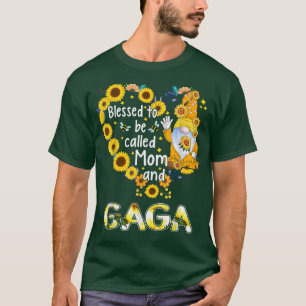 Camiseta Bendecido ser llamado Mamá y Gaga Fall Gnome Sunfl