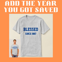 Camiseta Bendecidos desde el año del atletismo masculino