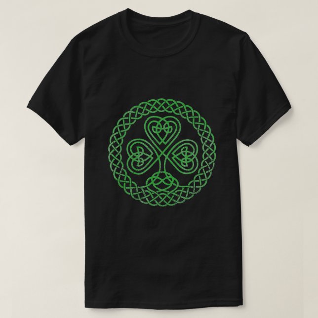 Camiseta Bendición del nudo celta 4 Leaf Clover St. Patrick (Diseño del anverso)