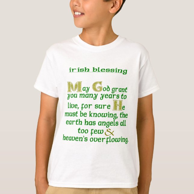 Camiseta Bendición irlandesa para larga vida (Anverso)