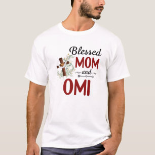 Camiseta Bendición Omi Para Las Mujeres Decoración De Flore