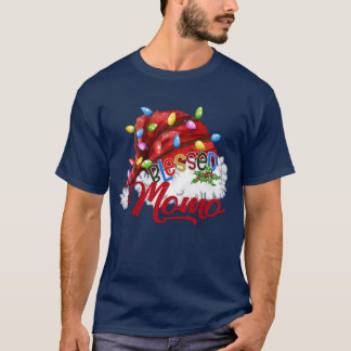 Camiseta Bendición para las mujeres de Momo Santa Hat navid