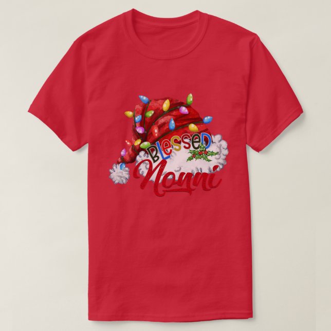 Camiseta Bendición para las mujeres de Nonni Santa Hat Xmas (Diseño del anverso)