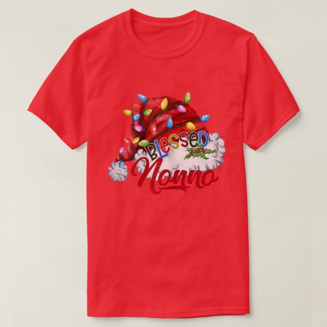 Camiseta Bendición para las mujeres de Nonno Santa Hat Xmas (Diseño del anverso)