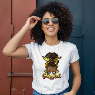 Camiseta Bendición para una mujer afroamericana - Boho