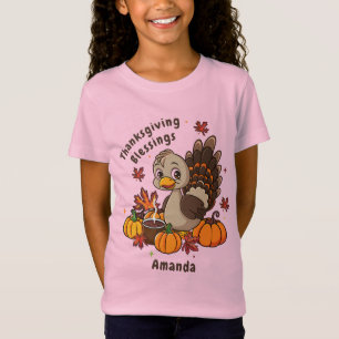 Camiseta Bendiciones de Acción de Gracias Calabaza de Turqu