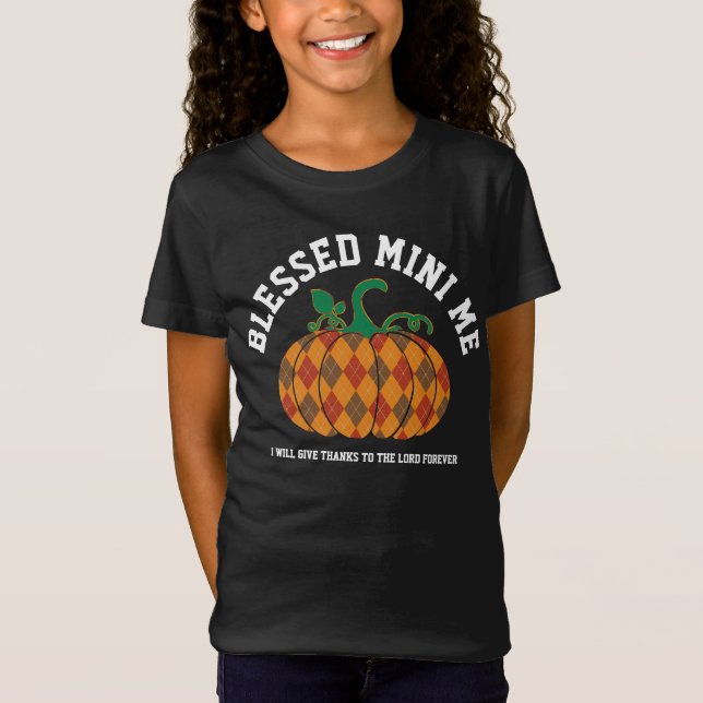 Camiseta BENDIGADO MINI ME Tapado Calabaza Acción de Gracia (Anverso)