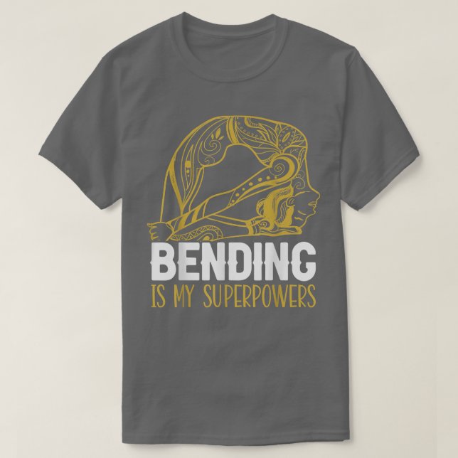 Camiseta Bending Is My Superpowers Spiritual Workout Yoga L (Diseño del anverso)