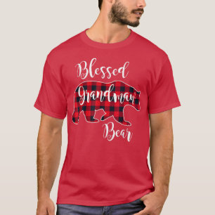 Camiseta Bendita Abuela Con Búfalo Rojo Cheque De Búfalo Gr