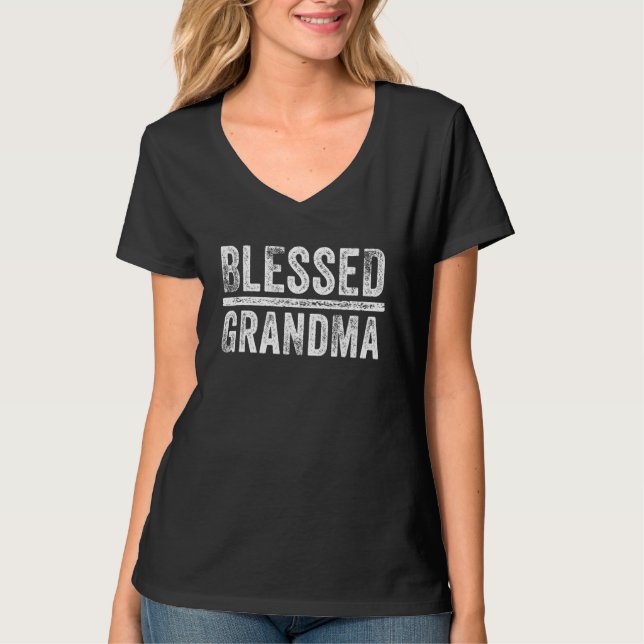 Camiseta Bendita abuela mamá Abuela mamá Diversión del Día  (Anverso)