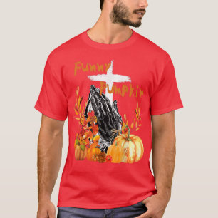 Camiseta Bendita Calabaza Caída Acción de Gracias, Dios Cri