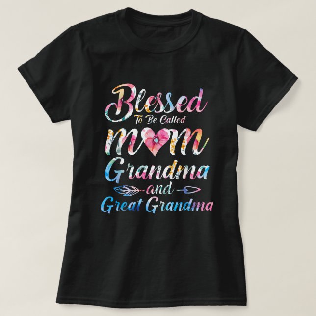 Camiseta Bendita De Ser Llamada Abuela Madre (Diseño del anverso)