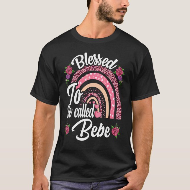 Camiseta Bendita De Ser Llamada Bebe Cute Arcoiris Para Mad (Anverso)