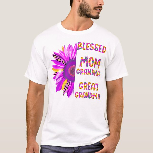 Camiseta Bendita De Ser Llamada Mamá Abuela Gran Abuela Mot (Anverso)