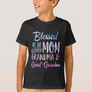 Camiseta Bendita De Ser Llamada Mamá Abuela Y Gran Abuela
