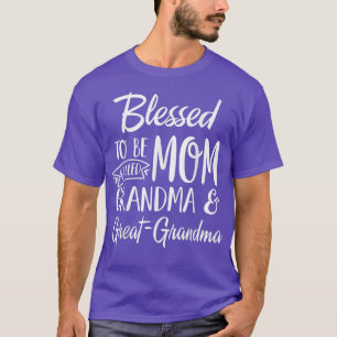 Camiseta Bendita De Ser Llamada Mamá Abuela Y Gran Abuela M