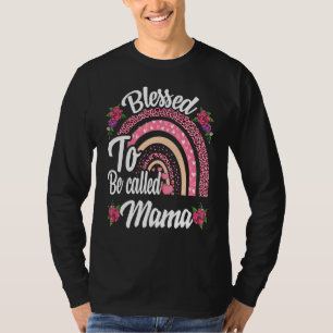 Camiseta Bendita De Ser Llamada Mama Cute Rainbow Para Madr