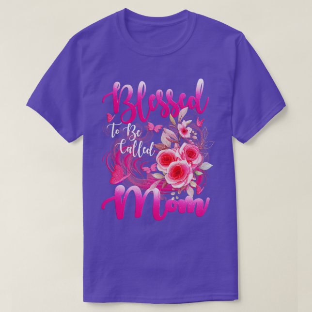 Camiseta Bendita De Ser Llamada Mamá Día de la Madre Cute (Diseño del anverso)
