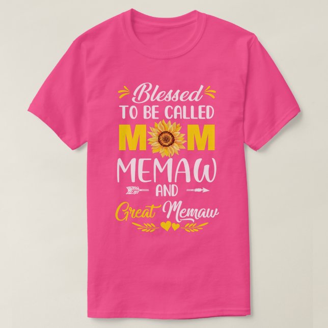 Camiseta Bendita De Ser Llamada Mamá Memo Grandes Madres De (Diseño del anverso)