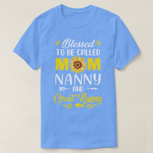 Camiseta Bendita De Ser Llamada Mamá Nana Grandes Madres Na (Diseño del anverso)