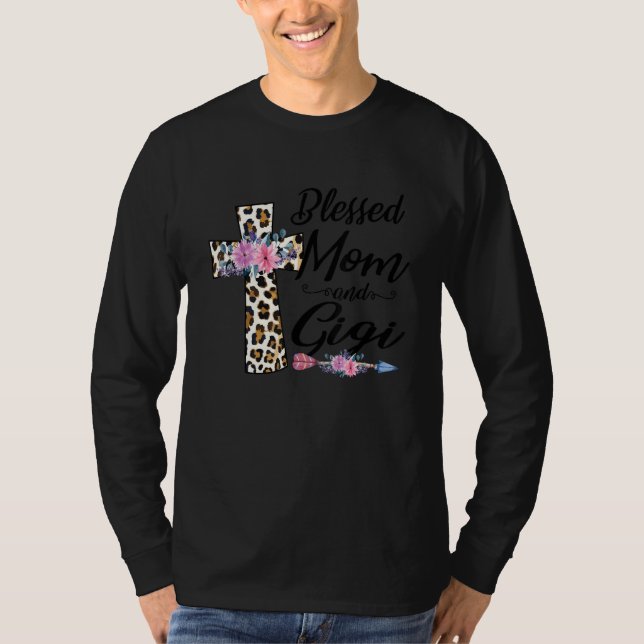 Camiseta Bendita De Ser Llamada Mamá Y Gigi Graciosa Abuela (Anverso)