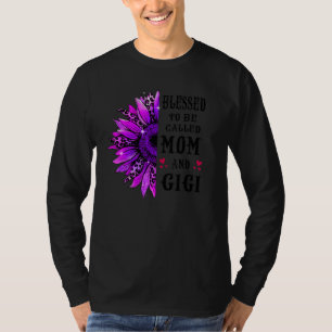 Camiseta Bendita De Ser Llamada Mamá Y Gigi Sunflower Cute 