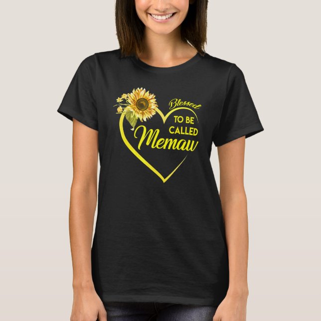 Camiseta Bendita De Ser Llamada Memaw Sunflower (Anverso)