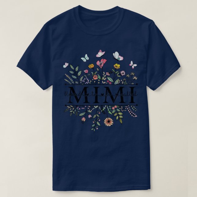 Camiseta Bendita De Ser Llamada Mimi Floral Funny Grandma M (Diseño del anverso)