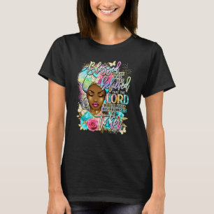 Camiseta Bendita Ella Que Ha Creído Afro Girl Religiosa