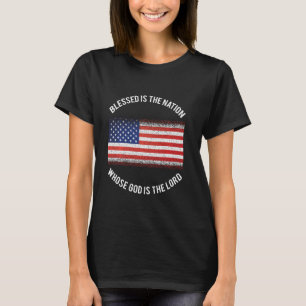 Camiseta Bendita Es La Nación Cuyo Dios Es El Señor Cristo
