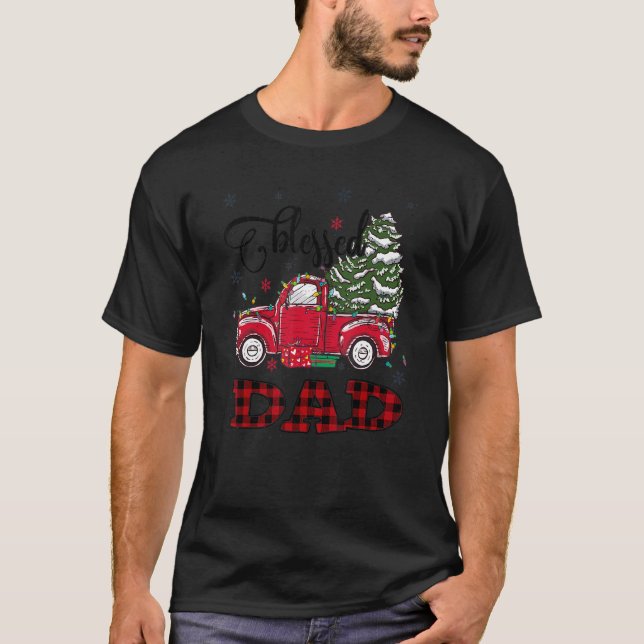 Camiseta Bendita familia de Navidades de papá alumbrado cam (Anverso)