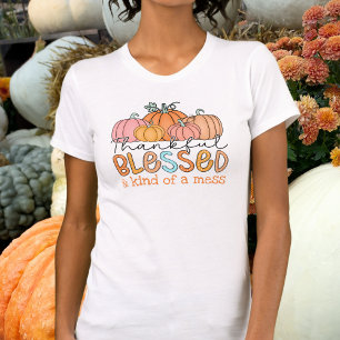 Camiseta Bendita Gracias Y Una Especie De Calabaza De Ajedr