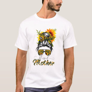 Camiseta Bendita madre desordenada mujer de bollo feliz Pas
