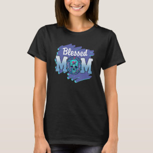 Camiseta Bendita madre leopard azucarera Skull feliz día de