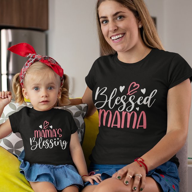 Camiseta Bendita madre que coincide con padre y madre de ni (Subido por el creador)