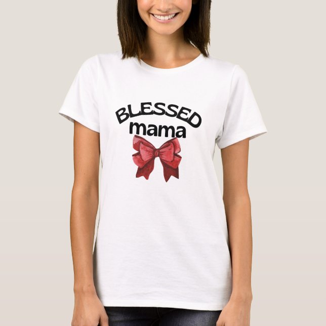 Camiseta Bendita Mama Coquette Red Bow (Anverso)