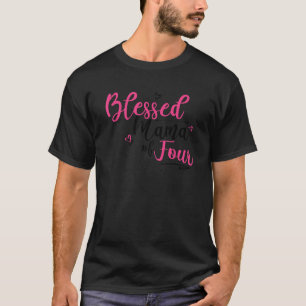 Camiseta Bendita mamá de cuatro cristianos regalo