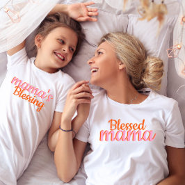 Camiseta Bendita mamá escritura moderna Día de la Madre