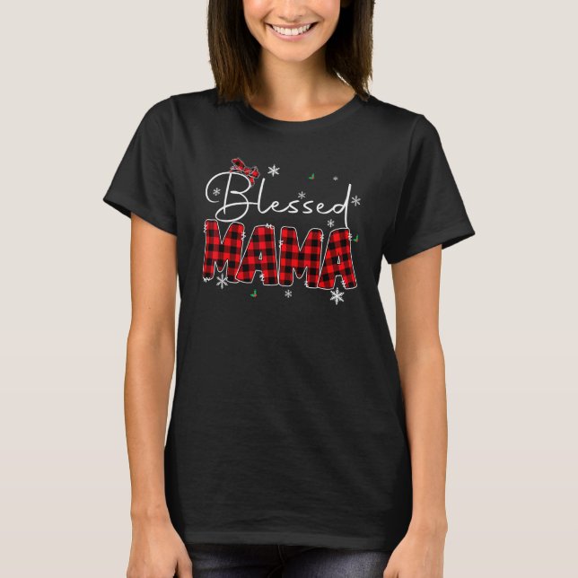 Camiseta Bendita Mamá Feliz Navidad Disfraz A Las Mujeres M (Anverso)