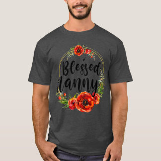 Camiseta Bendita Nanny Flor Floral Mamá Abuela Madres