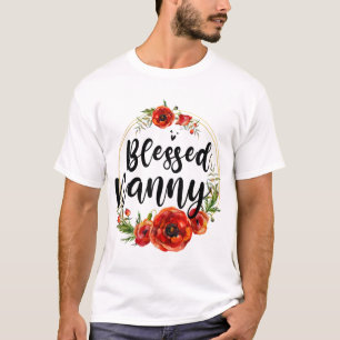 Camiseta Bendita Nanny Flor Floral Mamá Abuela Madres Da