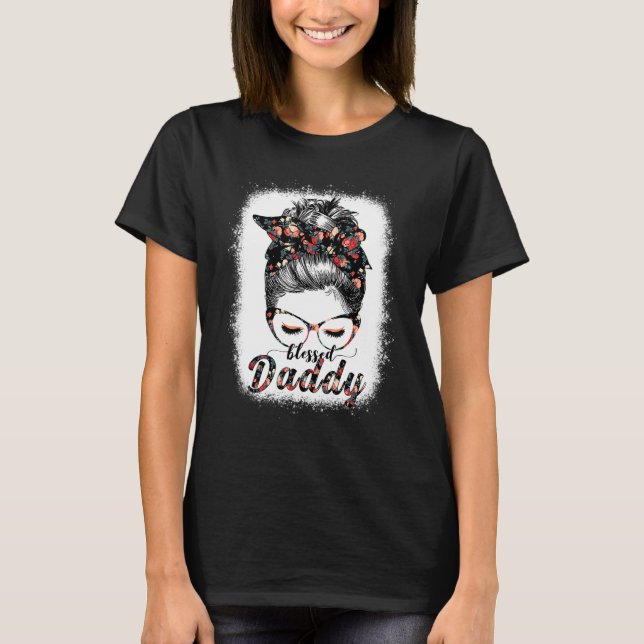 Camiseta Bendita papi desordenada mujer de bollo feliz madr (Anverso)