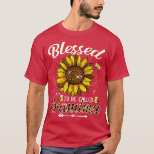Camiseta Bendita Por Ser Llamada Abuela Funny Leopard Sunfl
