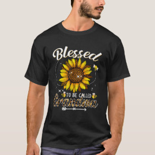 Camiseta Bendita Por Ser Llamada Abuela Funny Leopard Sunfl
