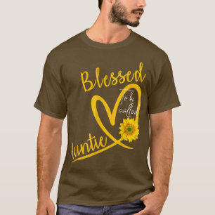 Camiseta Bendita Por Ser Llamada Auntie Heart Sunflower Mot