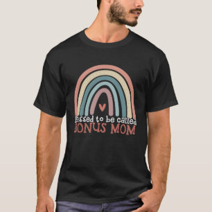 Camiseta Bendita Por Ser Llamada Bonus Mom Boho Rainbow Bes