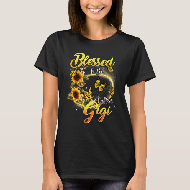 Camiseta Bendita Por Ser Llamada Gigi Sunflower Grandma (Anverso)